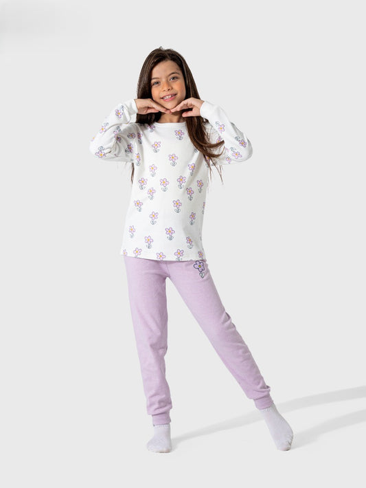 طقم تدفئة مطبوع بناتي