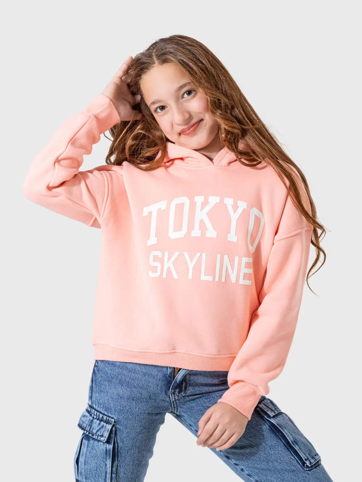 Oversized hooded sweatshirt (4-14)