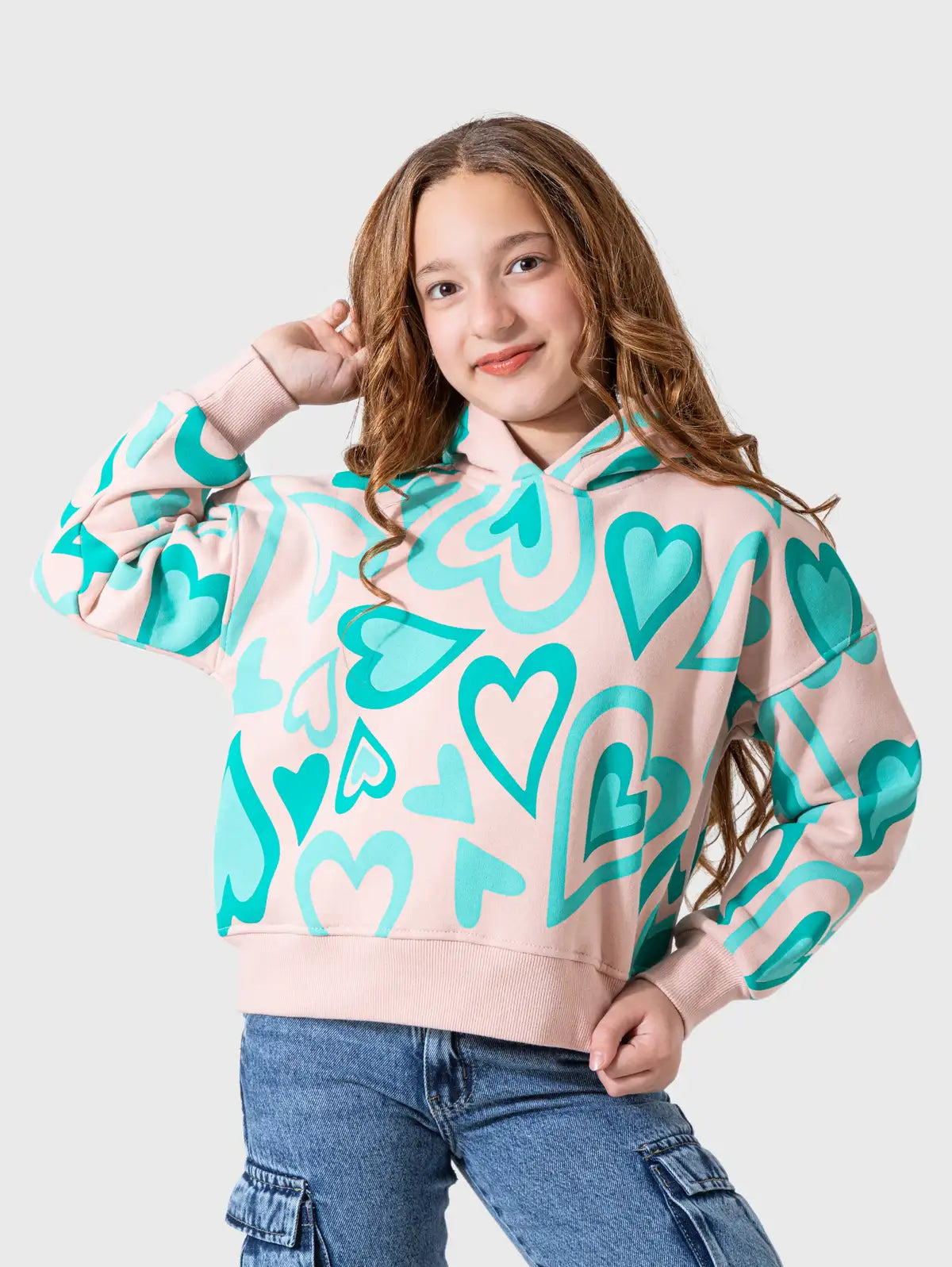 Loose fit hooded sweatshirt (4-14)