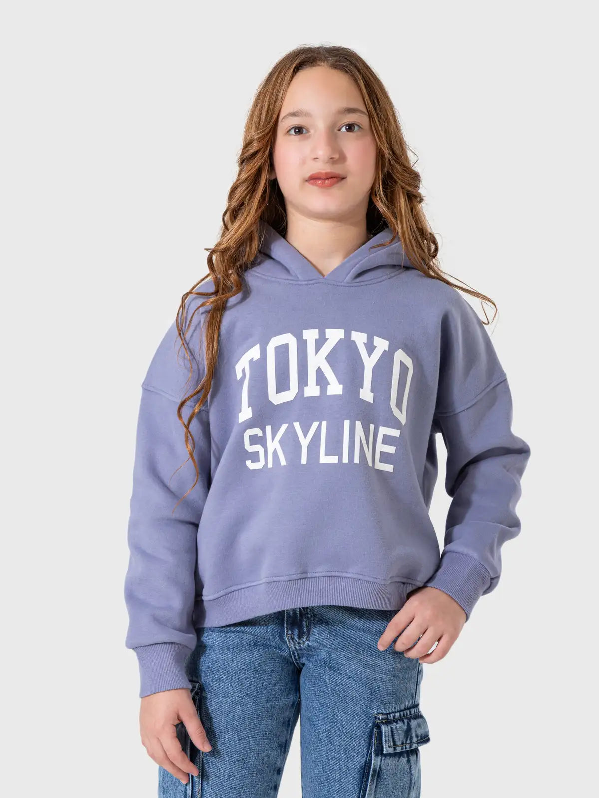 Oversized hooded sweatshirt (4-14)