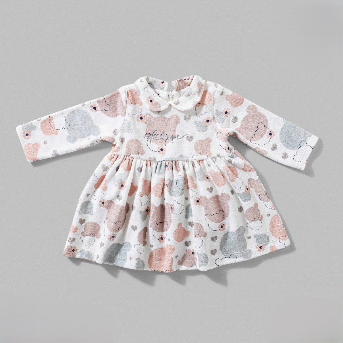 فستان قطيفة عادي ميني فيس