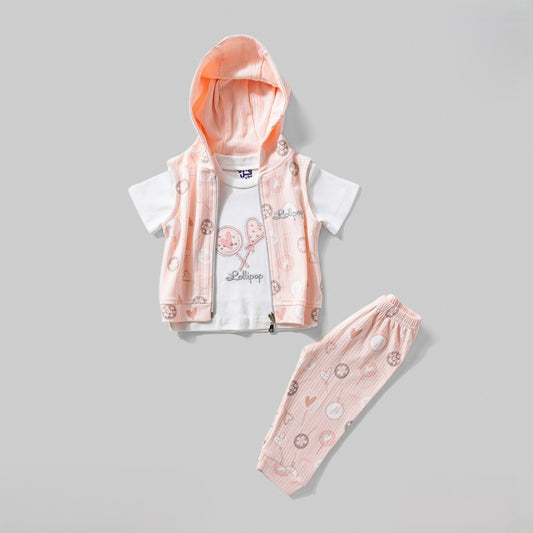 بيجامة قطن 3 قطع فيست لولي بوب