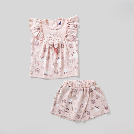 طقم قطن شورت بيبي لف