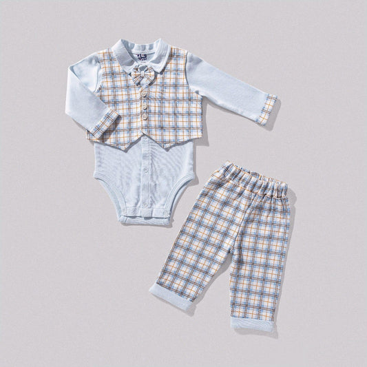 طقم قطن انترلوك صديرى كم طياره كاروهات