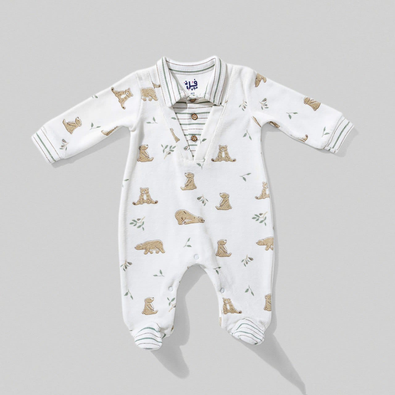 Baby Bear Velvet Romper