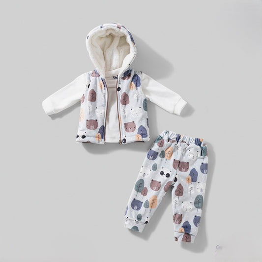 بيجامة هايدي فيست 3 قطع مبطن بير اند تري