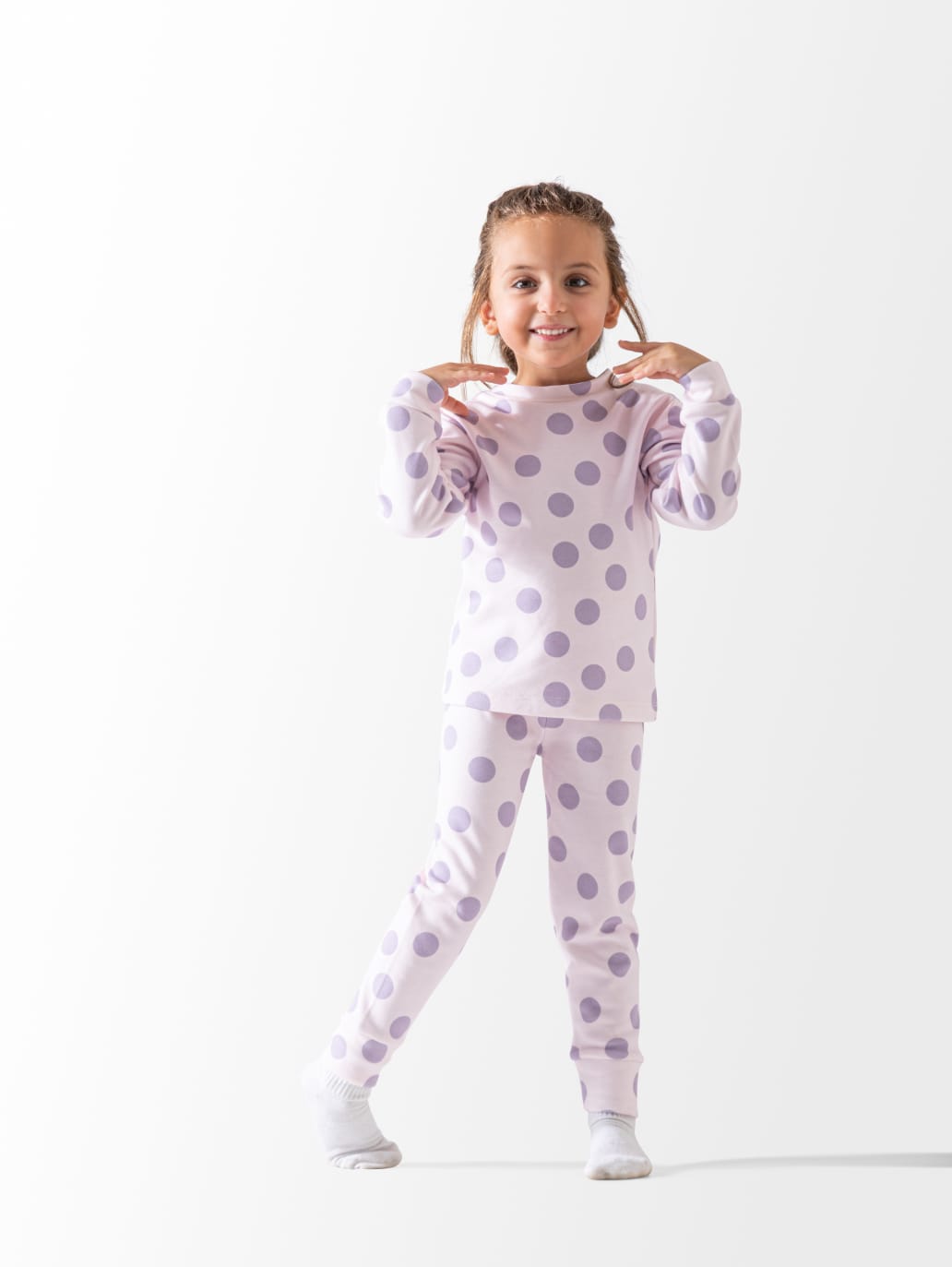 lavender polka طقم تدفئة